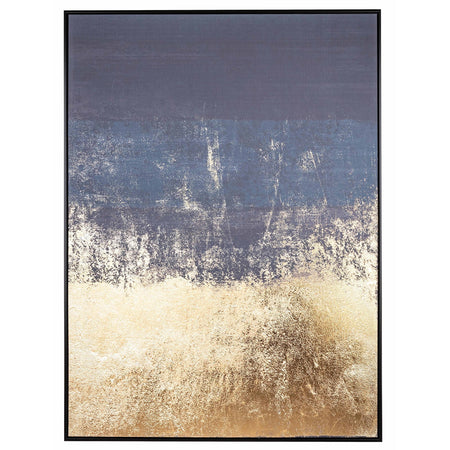Quadro moderno, stampa su tela Oro su nero 102 X 142 cm minimalista bold