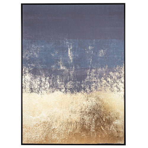 Quadro moderno, stampa su tela Oro su nero 102 X 142 cm minimalista bold