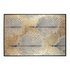 Quadro moderno Stampa su tela Oro su nero 83 X 122 cm minimalista bold