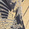 Quadro moderno Stampa su tela Oro su nero 83 X 122 cm minimalista bold