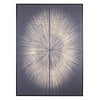 Quadro moderno Quadro moderno Stampa su tela Oro su nero 102 X 142 cm minimalista bold