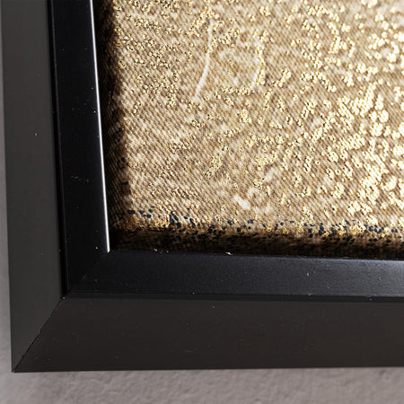 Quadro moderno, stampa su tela Oro su nero 102 X 142 cm minimalista bold