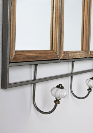 Specchio da parete con cornice e appendino in acciaio "Border" 103.5 a - 8 b - 40 h cm