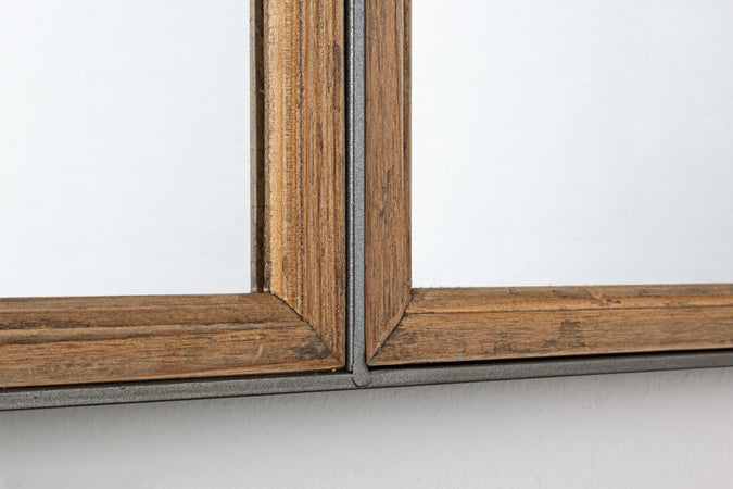 Specchio da parete con cornice in acciaio "Border" 92.5 a - 2 b - 52.5 h cm