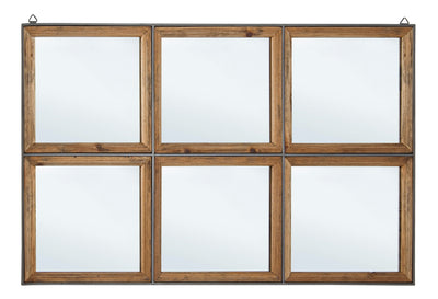 Specchio da parete con cornice in acciaio Border 92.5 a - 2 b - 52.5 h cm