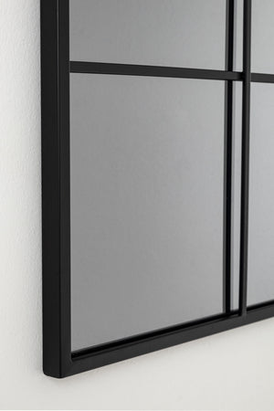 Specchio con cornice in acciaio "Window" h 90x3x90 cm