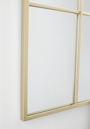 Specchio con cornice in metallo "Window" con piedistallo h 80x2,5x170 cm
