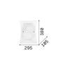 Applique Moderna Triplo Vetro Bianco 2 Luci E27