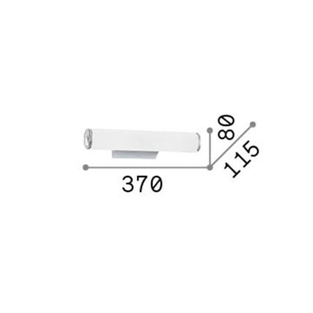 Applique Moderna Camerino Metallo Bianco 2 Luci E14