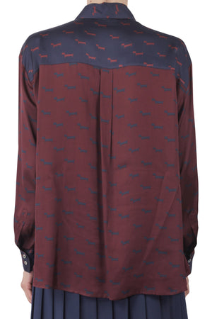 OTTOD'AME Ottod'ame - Camicia - 461357 - Bordeaux/Blu da donna