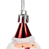 Palline per albero di Natale Babbo in plastica color Rosso Chiaro da 8,5 cm