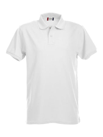 Polo Clique Premium Bianco Elasticizzata 215 Grammi