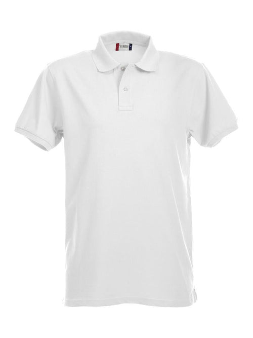 Polo Clique Premium Bianco Elasticizzata 215 Grammi
