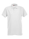 Polo Clique Premium Bianco Elasticizzata 215 Grammi Taglie Forti