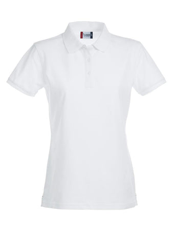 Polo Clique Premium Elasticizzata Bianco Donna 215 Grammi