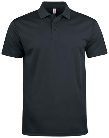Polo Basic Active Nero Polo Unisex Tessuto Tecnico Tennis Paddle