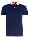 Polo Pittsford Blu Polo Uomo con Inserti in Contrasto