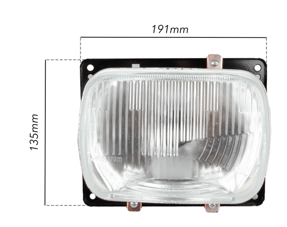 Proiettore anteriore 191x135mm adattabile New Holland 5138349
