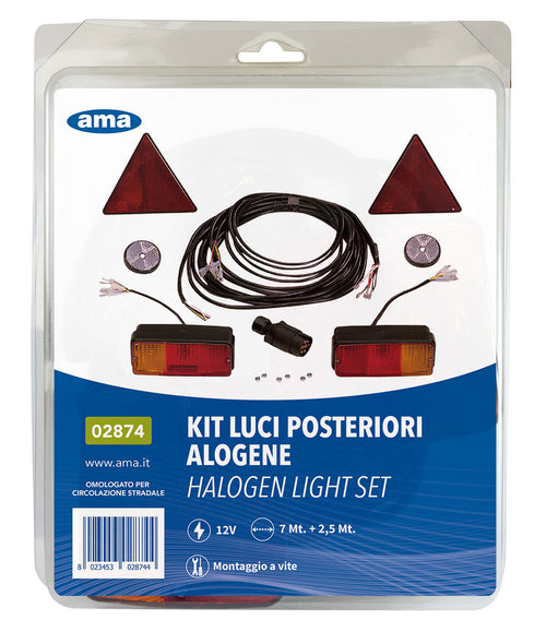 Kit fanali 12 V con cavo 5 poli