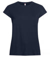 Fashion Top Blu Maglietta Donna Manica Americana