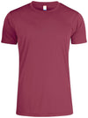 Basic Active-T Bordeaux T-Shirt Tessuto Tecnico Sportivo Asciugatura Rapida