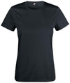 Basic Active-T Nero T-Shirt Donna Tessuto Tecnico Sportivo Asciugatura Rapida