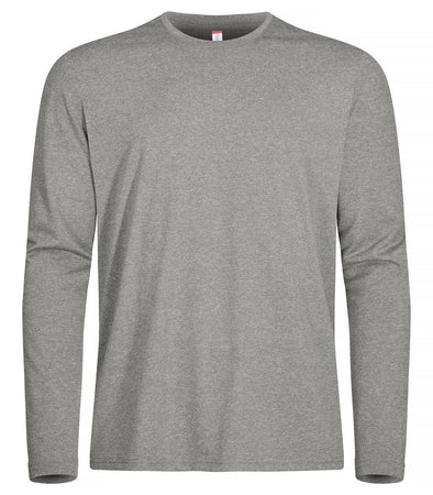 Basic Active-T Grigio Melange T-Shirt Manica Lunga Tessuto Tecnico Sportivo Asciugatura Rapida