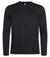 Basic Active-T Nero T-Shirt Manica Lunga Tessuto Tecnico Sportivo Asciugatura Rapida Taglie Forti