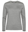 Basic Active-T Grigio Melange T-Shirt Manica Lunga Donna Tessuto Tecnico Sportivo Asciugatura Rapida