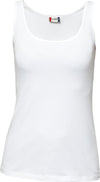 Canotta Carolina Bianco Top Lungo Donna Elasticizzato