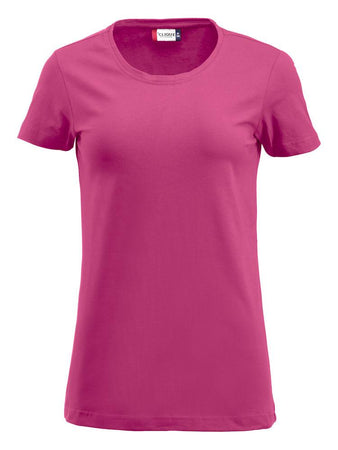 T-Shirt Carolina Lampone Fucsia Manica Corta Maglietta Clique Donna Elasticizzata