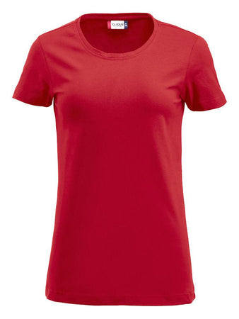 T-Shirt Carolina Rosso Manica Corta Maglietta Clique Donna Elasticizzata