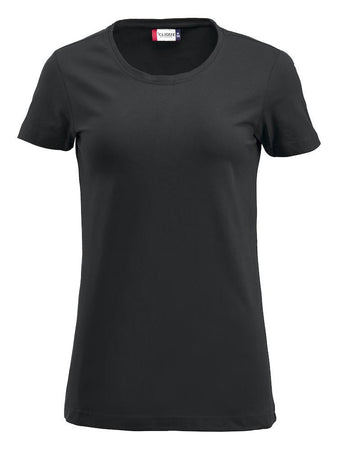 T-Shirt Carolina Nero Manica Corta Maglietta Clique Donna Elasticizzata