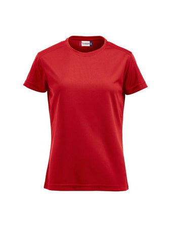 T-Shirt Tecnica Ice Rosso Maglietta Donna Sportiva Asciugatura Rapida