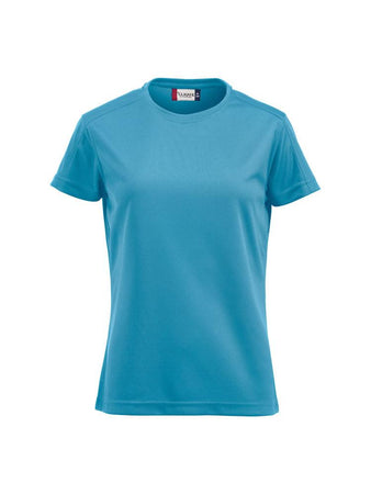 T-Shirt Tecnica Ice Turchese Azzurro Maglietta Donna Sportiva Asciugatura Rapida
