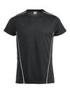 T-Shirt Ice Sport Nero T-Shirt Tessuto Tecnico Sportivo Asciugatura Rapida