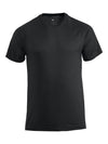 T-Shirt Active Nero Maglietta Uomo Tessuto Tecnico Asciugatura Rapida Taglie Forti