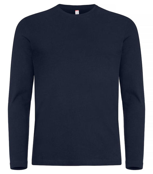 T-shirt Premium Blu Maglia Clique Manica Lunga Premium 180 gr