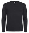 T-shirt Premium Nero Maglia Clique Manica Lunga Premium 180 gr