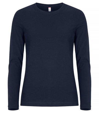 T-shirt Premium Blu Maglia Donna Clique Manica Lunga Premium 180 gr