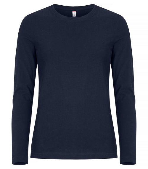 T-shirt Premium Blu Maglia Donna Clique Manica Lunga Premium 180 gr
