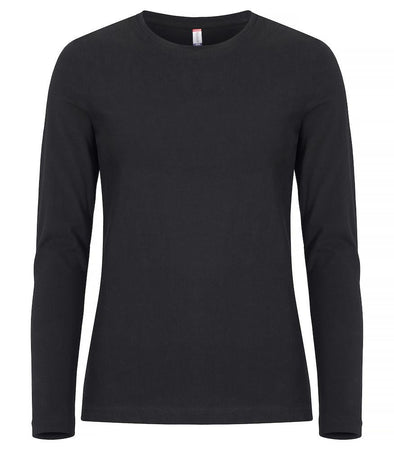 T-shirt Premium Nero Maglia Donna Clique Manica Lunga Premium 180 gr