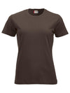 T-Shirt Clique Classic Marrone Moka 160 gr Donna