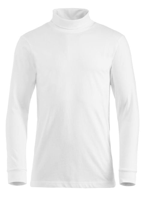Dolcevita Elgin Bianco Maglioncino Collo Alto Uomo Puro Cotone