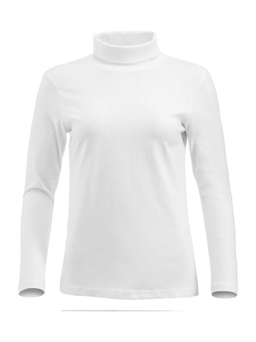 Dolcevita Ezel Bianco Maglioncino Collo Alto Donna Puro Cotone