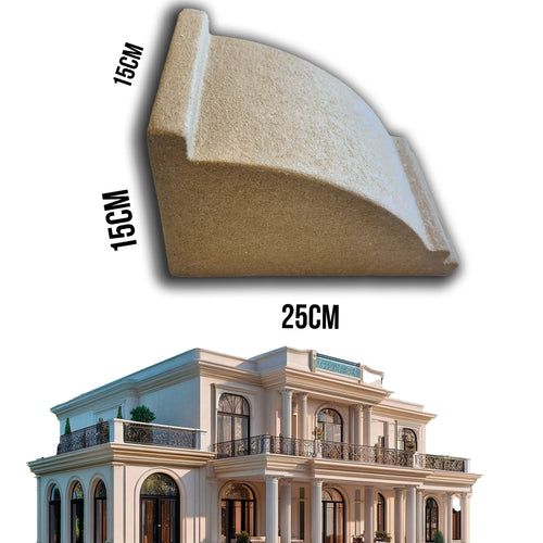 11,99pz *** STOCK *** Fregio capitello cimasa per esterno in xps resinati 15x15X25cm PD02