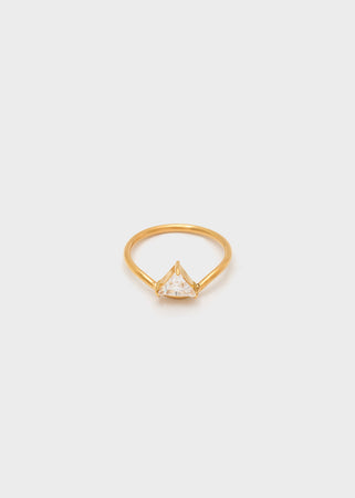 Anello thin con pietra triangolare