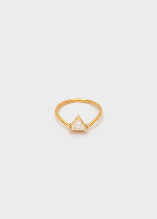 Anello thin con pietra triangolare