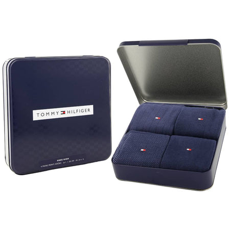 Tommy Hilfiger 4 paia di calzini blu al ginocchio 701235378001