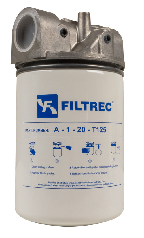 Filtro oleodinamico Spin-on sul ritorno da 1”1/4 125µ